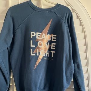 Spiritual Gangster Peace Love Light Sweatshirt SZ M